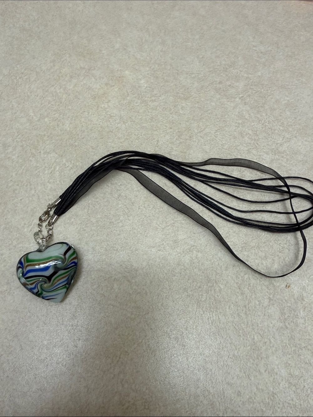 Murano Headt Pendant Necklace